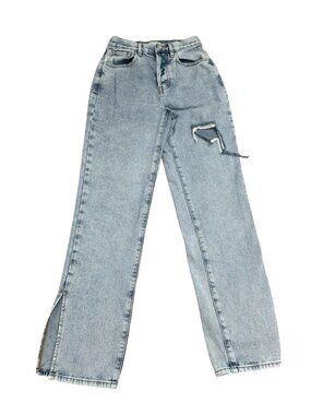 Pacsun Dad Blue Jeans Women’s Button Fly Straight Leg Size 24